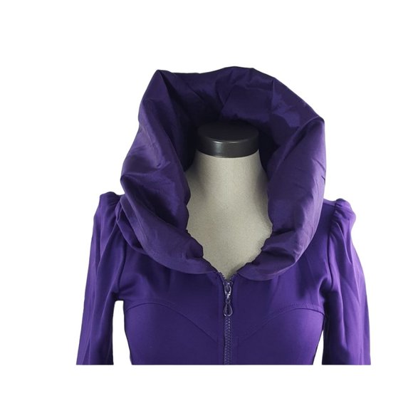 Joseph Ribkoff Zip up Dress Hooded Purple Women sz 4 - Picture 5 of 10